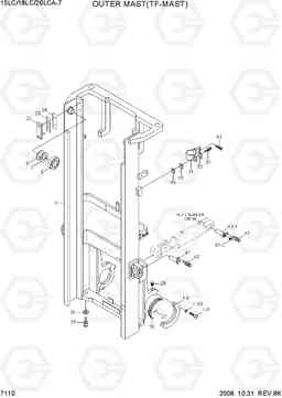 7110 OUTER MAST (TF-MAST) 15LC/18LC/20LCA-7, Hyundai