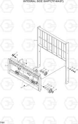 7151 INTEGRAL SIDE SHIFT (TF-MAST) 15LC/18LC/20LCA-7, Hyundai