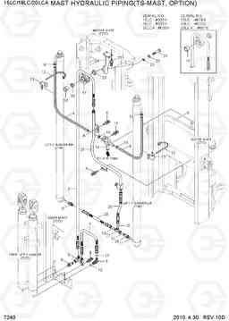 7240 MAST HYDRAULIC PIPING (TS-MAST) 15LC/18LC/20LCA-7, Hyundai