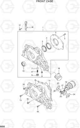 9050 FRONT CASE 15LC/18LC/20LCA-7, Hyundai
