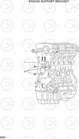 9070 ENGINE SUPPORT BRACKET 15LC/18LC/20LCA-7, Hyundai