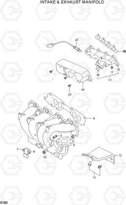 9180 INTAKE & EXHAUST MANIFOLD 15LC/18LC/20LCA-7, Hyundai