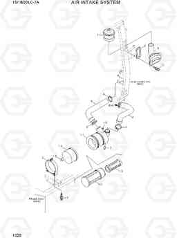 1020 AIR INTAKE SYSTEM 15LC/18LC/20LC-7A, Hyundai