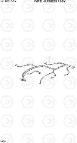 1A20 WIRE HARNESS ASSY 15LC/18LC/20LC-7A, Hyundai