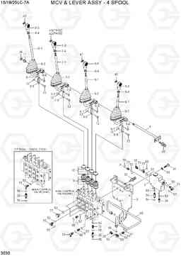 3030 MCV & LEVER ASSY - 4SPOOL 15LC/18LC/20LC-7A, Hyundai