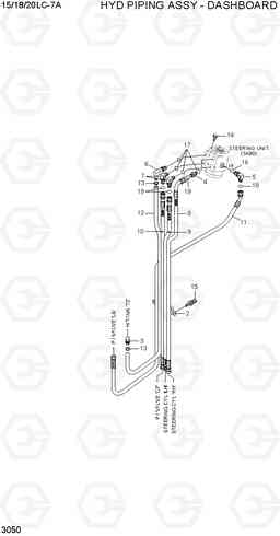 3050 HYD PIPING ASSY - DASHBOARD 15LC/18LC/20LC-7A, Hyundai