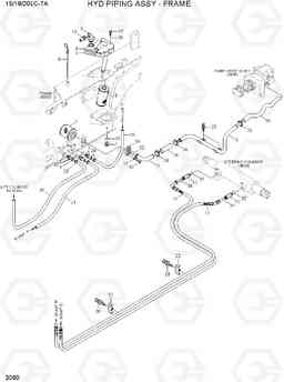 3060 HYD PIPING ASSY - FRAME 15LC/18LC/20LC-7A, Hyundai