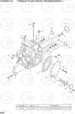 4020 TORQUE FLOW DRIVE TRANSMISSION 1 15LC/18LC/20LC-7A, Hyundai