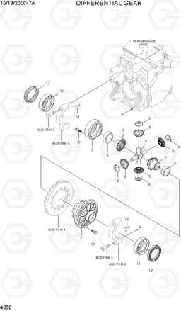 4050 DIFFERENTIAL GEAR 15LC/18LC/20LC-7A, Hyundai