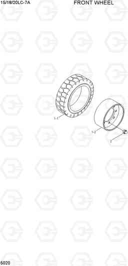 5020 FRONT WHEEL ASSY 15LC/18LC/20LC-7A, Hyundai