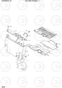 6020 OUTER PANEL 1 15LC/18LC/20LC-7A, Hyundai