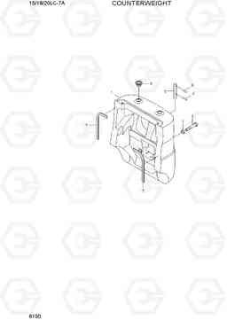 6100 COUNTERWEIGHT 15LC/18LC/20LC-7A, Hyundai