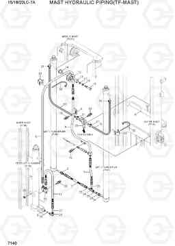 7140 MAST HYDRAULIC PIPING (TF-MAST) 15LC/18LC/20LC-7A, Hyundai