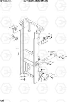 7210 OUTER MAST (TS-MAST) 15LC/18LC/20LC-7A, Hyundai