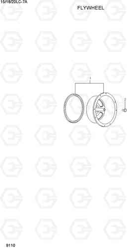 9110 FLYWHEEL 15LC/18LC/20LC-7A, Hyundai