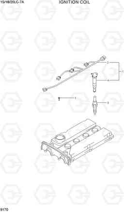 9170 IGNITION COIL 15LC/18LC/20LC-7A, Hyundai