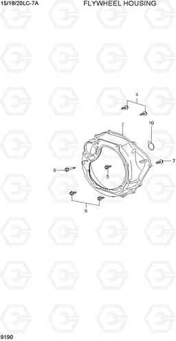 9190 FLYWHEEL HOUSING 15LC/18LC/20LC-7A, Hyundai