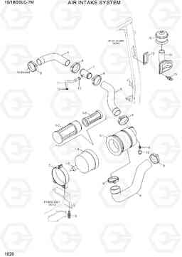 1020 AIR INTAKE SYSTEM 15/18/20LC-7M, Hyundai