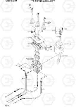 3010 HYD PIPING ASSY - MCV 15/18/20LC-7M, Hyundai