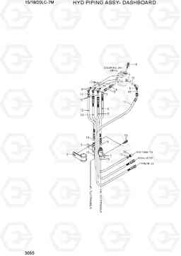 3050 HYD PIPING ASSY - DASHBOARD 15/18/20LC-7M, Hyundai