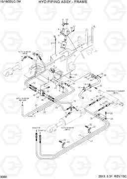 3060 HYD PIPING ASSY - FRAME 15/18/20LC-7M, Hyundai