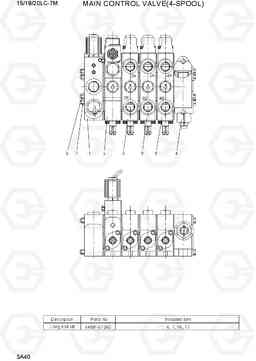 3A40 MAIN CONTROL VALVE(4-SPOOL) 15/18/20LC-7M, Hyundai