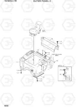 6030 OUTER PANEL 2 15/18/20LC-7M, Hyundai