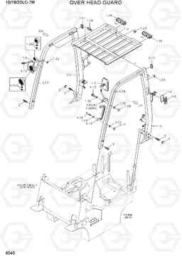6040 OVER HEAD GUARD 15/18/20LC-7M, Hyundai