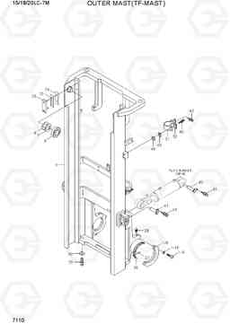 7110 OUTER MAST(TF-MAST) 15/18/20LC-7M, Hyundai