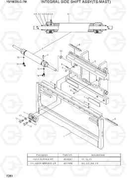 7261 INTEGRAL SIDE SHIFT ASSY(TS-MAST) 15/18/20LC-7M, Hyundai