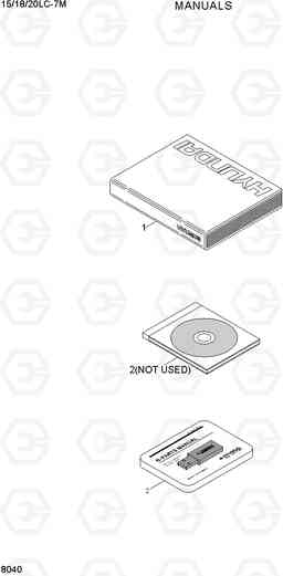 8040 MANUALS 15/18/20LC-7M, Hyundai