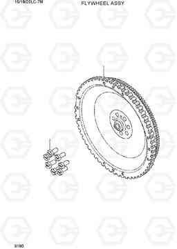 9180 FLYWHEEL ASSY 15/18/20LC-7M, Hyundai