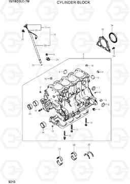 9210 CYLINDER BLOCK 15/18/20LC-7M, Hyundai