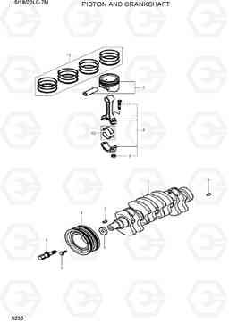 9230 PISTON AND CRANKSHAFT 15/18/20LC-7M, Hyundai