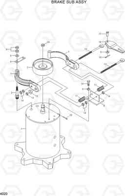 4020 BRAKE SUB ASSY 15P-7/40T-7, Hyundai