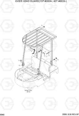 5040 OVER HEAD GUARD(15P:#0004-,40T:#0026-) 15P-7/40T-7, Hyundai