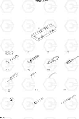 6020 TOOL SET 15P-7/40T-7, Hyundai