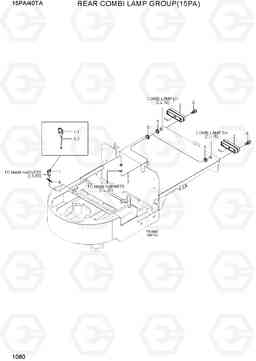 1080 REAR COMBI LAMP GROUP(15PA) 15PA/40TA-7, Hyundai