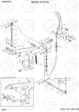 4010 BRAKE PEDAL & PARKING BRAKE 15PA/40TA-7, Hyundai