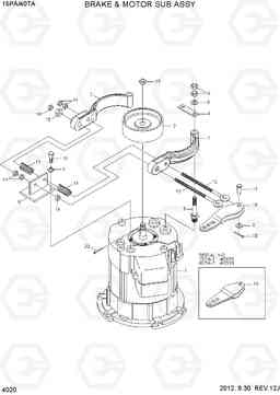 4020 BRAKE & MOTOR SUB ASSY 15PA/40TA-7, Hyundai