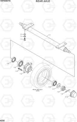 4030 REAR AXLE 15PA/40TA-7, Hyundai