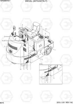 6015 DECAL(40TA/40TA-7) 15PA/40TA-7, Hyundai