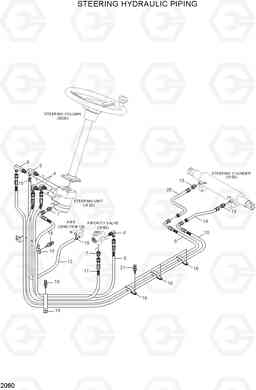 2060 STEERING HYDRAULIC PIPING 16/18/20B-7, Hyundai