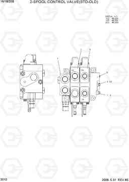 3010 2-SPOOL CONTROL VALVE(STD-OLD) 16/18/20B-7, Hyundai