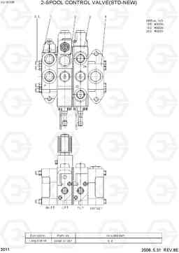 3011 2-SPOOL CONTROL VALVE(STD-NEW) 16/18/20B-7, Hyundai