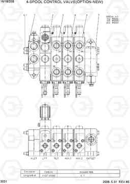 3031 4-SPOOL CONTROL VALVE(OPTION NEW) 16/18/20B-7, Hyundai