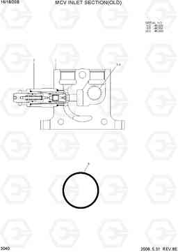 3040 MCV INLET SECTION(OLD) 16/18/20B-7, Hyundai