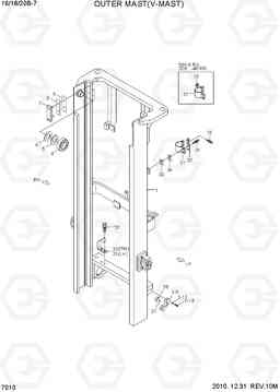 7010 OUTER MAST(V-MAST) 16/18/20B-7, Hyundai