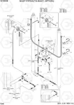 7240 MAST HYDRAULIC PIPING (TS-MAST) 16/18/20B-7, Hyundai