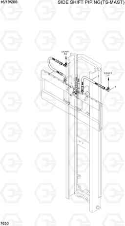 7530 SIDE SHIFT PIPING (TS-MAST) 16/18/20B-7, Hyundai